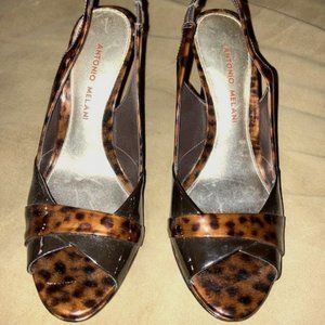 Antonio Melani Women's Peep Toe Heels Tortoise
